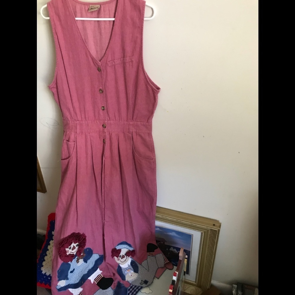 Rare Vintage 1970’s Handmade Raggedy Ann Dress Halloween Costume - Picture 6 of 14